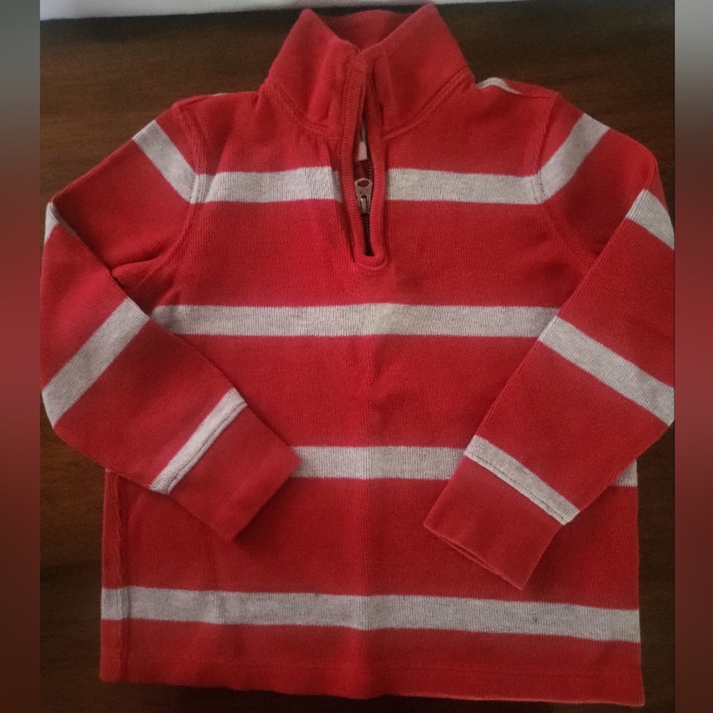 GAP Red and White Striped Kids Sweater